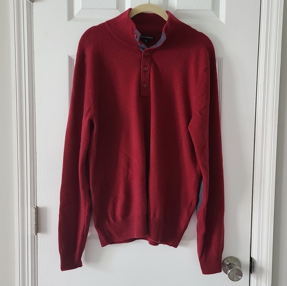 State Cashmere Button Up Pullover